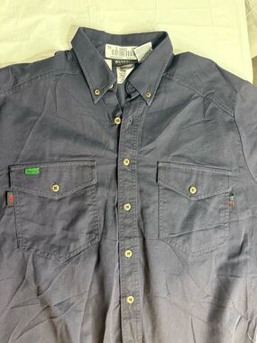 Workrite FR Shirt Mens XL 46R Indura Ultra Soft Flame Resistant Navy